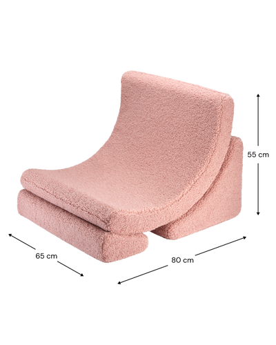 Kinderfauteuil Moon Guava Pink by WigiWama