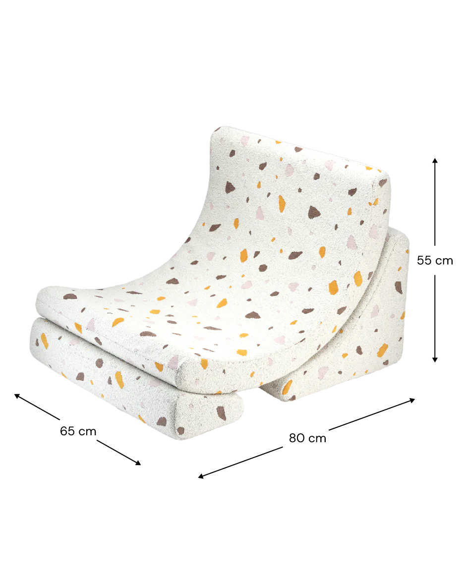 Kinderfauteuil Moon Terrazzo Marmer - depauwwonen
