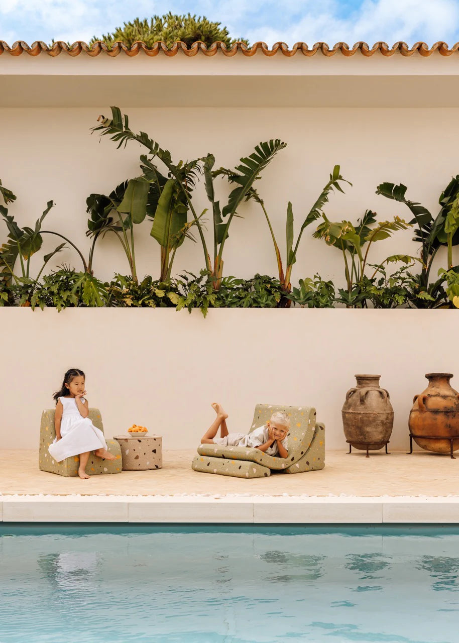 Kinderfauteuil Moon Terrazzo Moss - depauwwonen