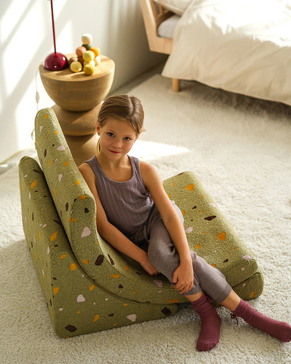 Kinderfauteuil Moon Terrazzo Moss - depauwwonen
