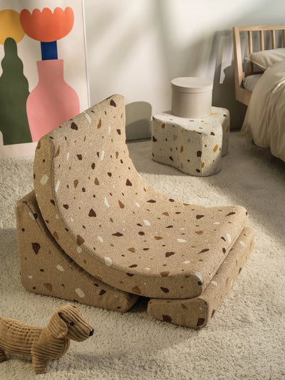 Kinderfauteuil Moon Terrazzo Sand by WigiWama
