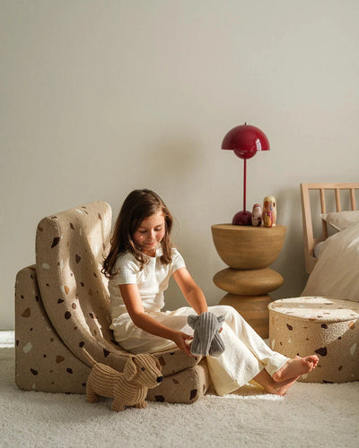 Kinderfauteuil Moon Terrazzo Sand by WigiWama