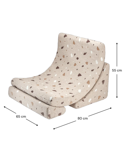 Kinderfauteuil Moon Terrazzo Sand by WigiWama