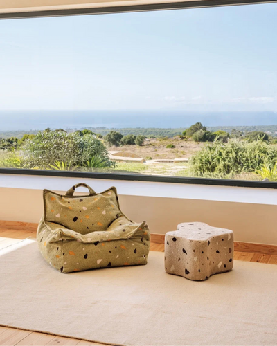 Poef Cloud Terrazzo Sand by WigiWama