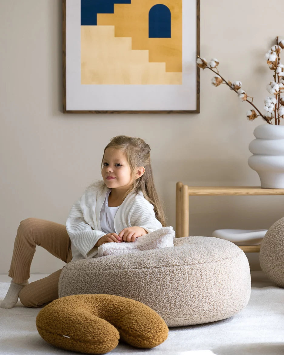 Poef Rond Biscuit - depauwwonen