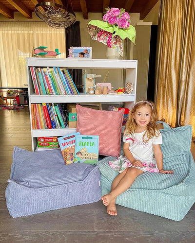 Poef Vierkant Blueberry Blue by WigiWama