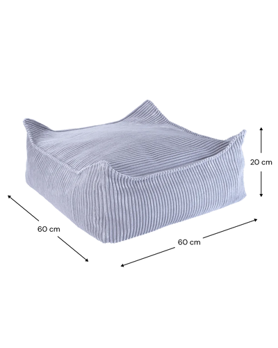 Poef Vierkant Blueberry Blue by WigiWama