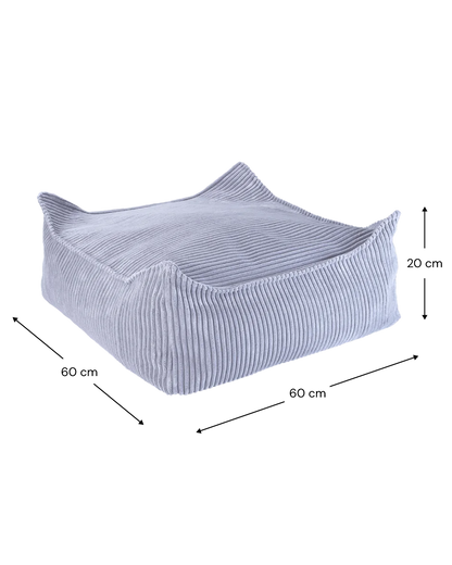 Poef Vierkant Blueberry Blue - depauwwonen