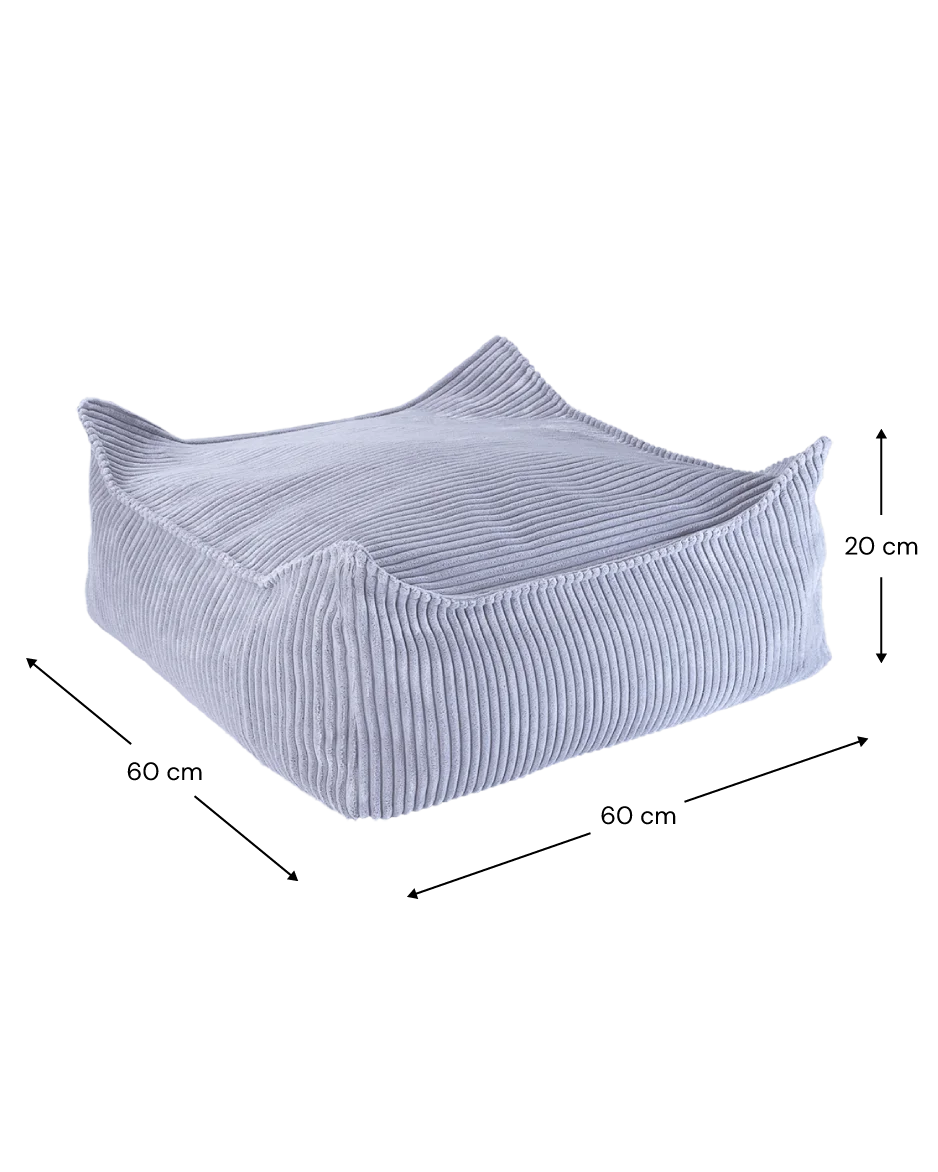 Poef Vierkant Blueberry Blue - depauwwonen