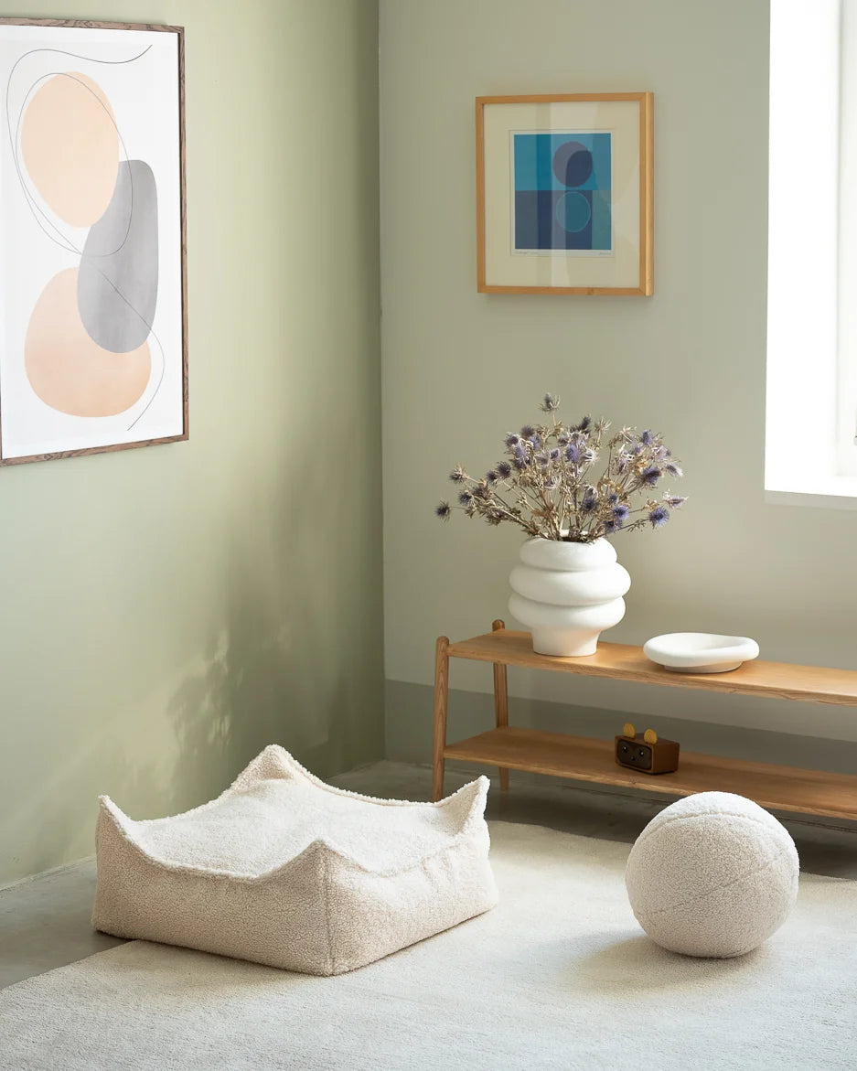 Poef Vierkant Cream White - depauwwonen