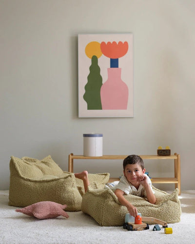 Poef Vierkant Matcha by WigiWama