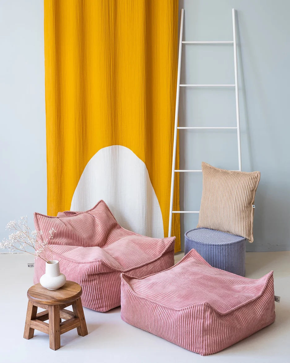 Poef Vierkant Pink Mousse - depauwwonen