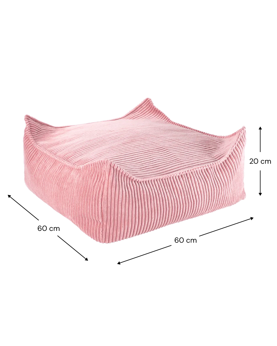 Poef Vierkant Pink Mousse - depauwwonen