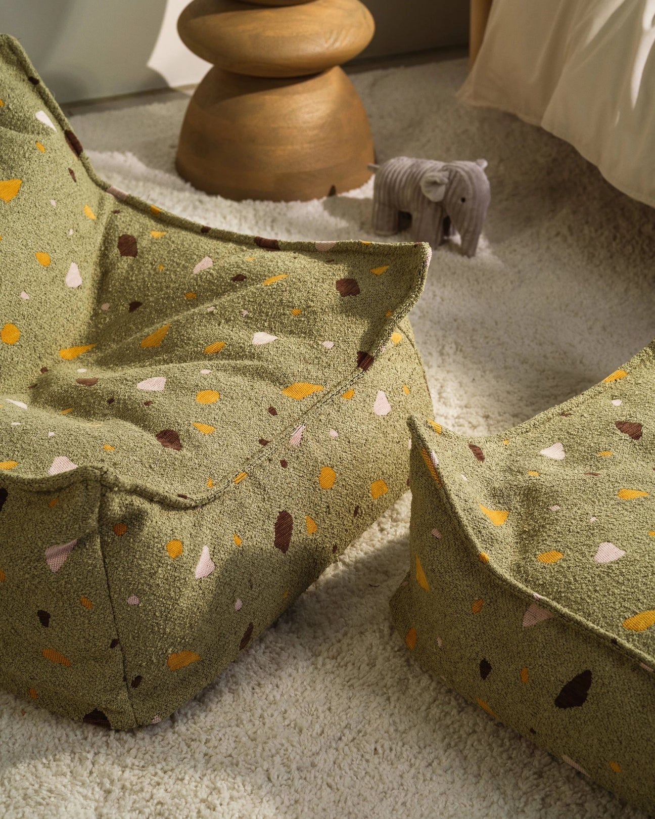 Poef Vierkant Terrazzo Moss - depauwwonen