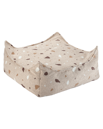 Poef Vierkant Terrazzo Sand - depauwwonen