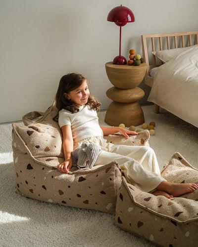 Poef Vierkant Terrazzo Sand by WigiWama