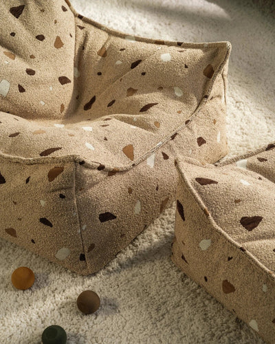 Poef Vierkant Terrazzo Sand by WigiWama