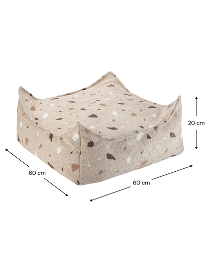 Poef Vierkant Terrazzo Sand - depauwwonen