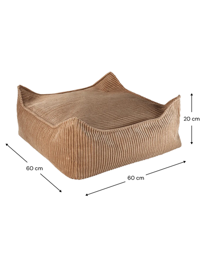 Poef Vierkant Toffee - depauwwonen