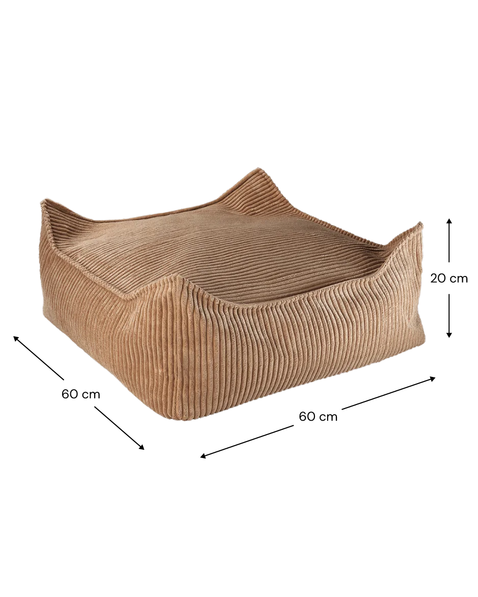 Poef Vierkant Toffee - depauwwonen