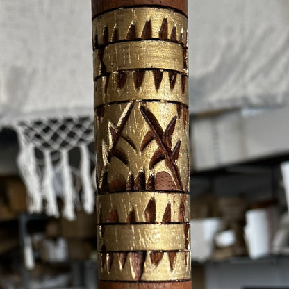 Parasol Bali Nusa Ceningan | Taupe/Goud 250cm - depauwwonen