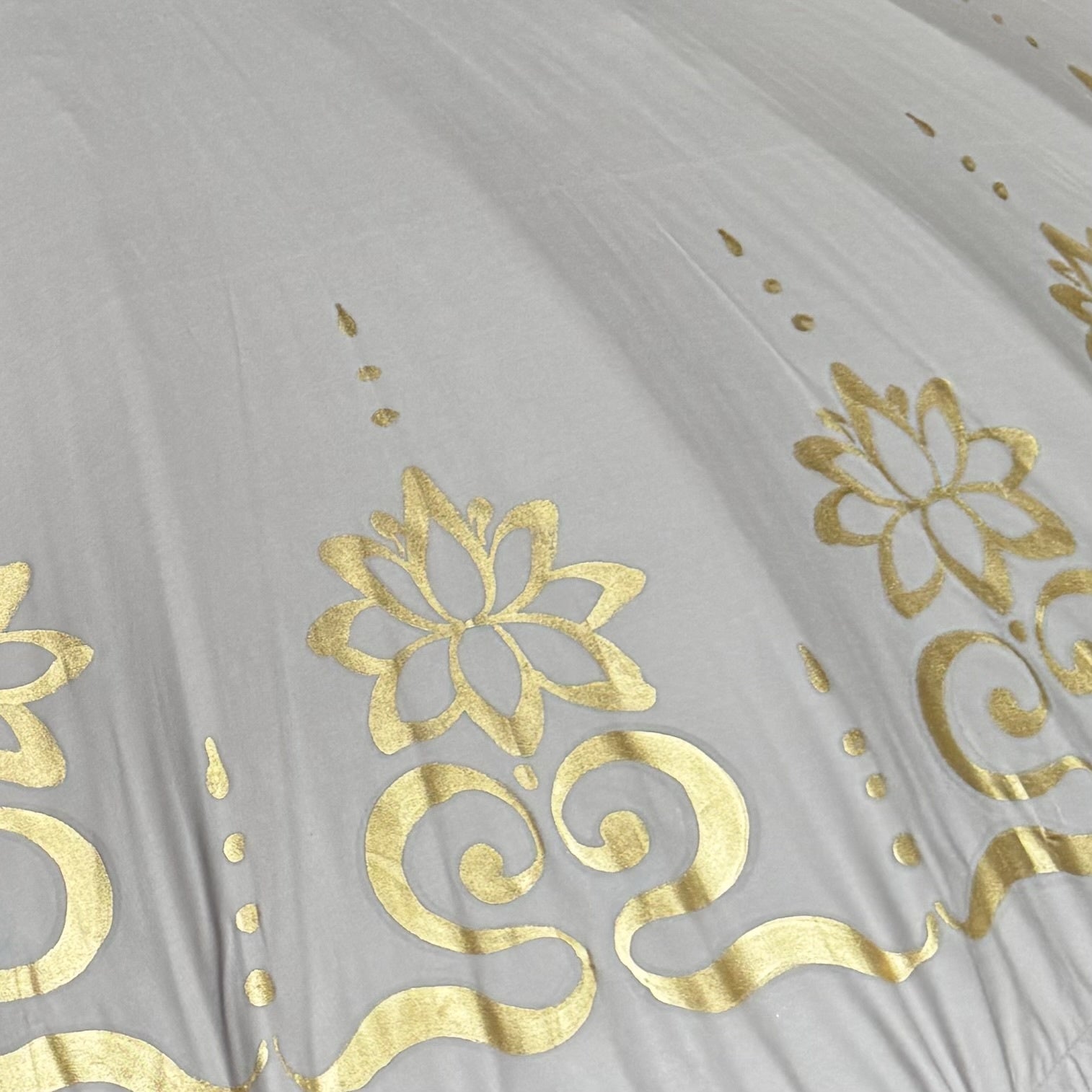 Parasol Bali Nusa Ceningan | Taupe/Goud 250cm - depauwwonen
