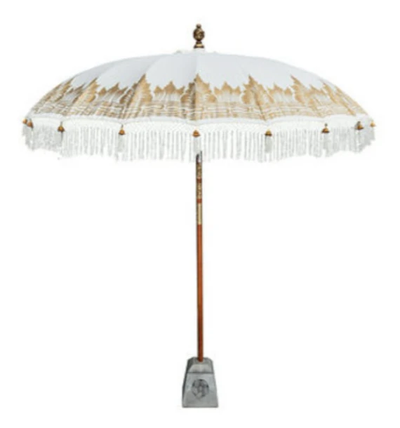 Parasol Bali Nusa Penida | Crème/Goud 250cm by Wild'nChic