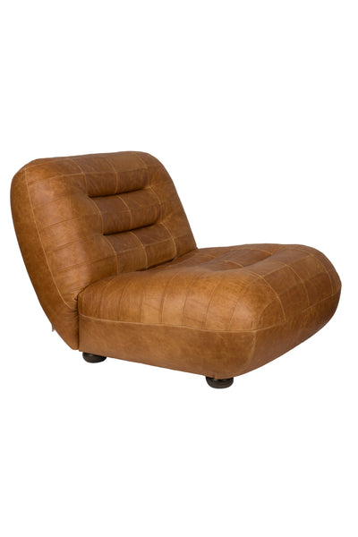 Fauteuil Wyatt Wax Leather Cognac by Dutchbone