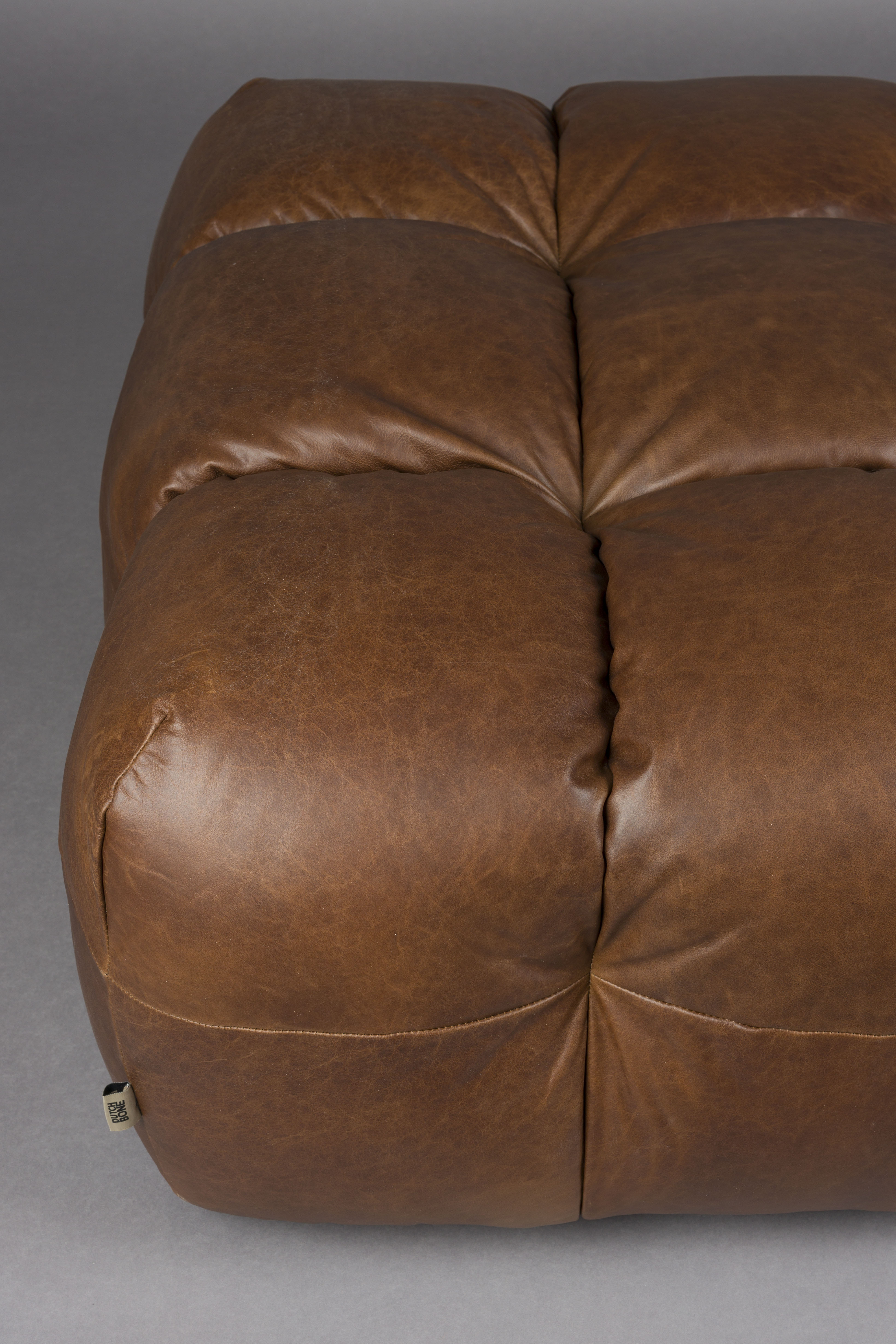 Hocker Hackman Leather Chocolate
