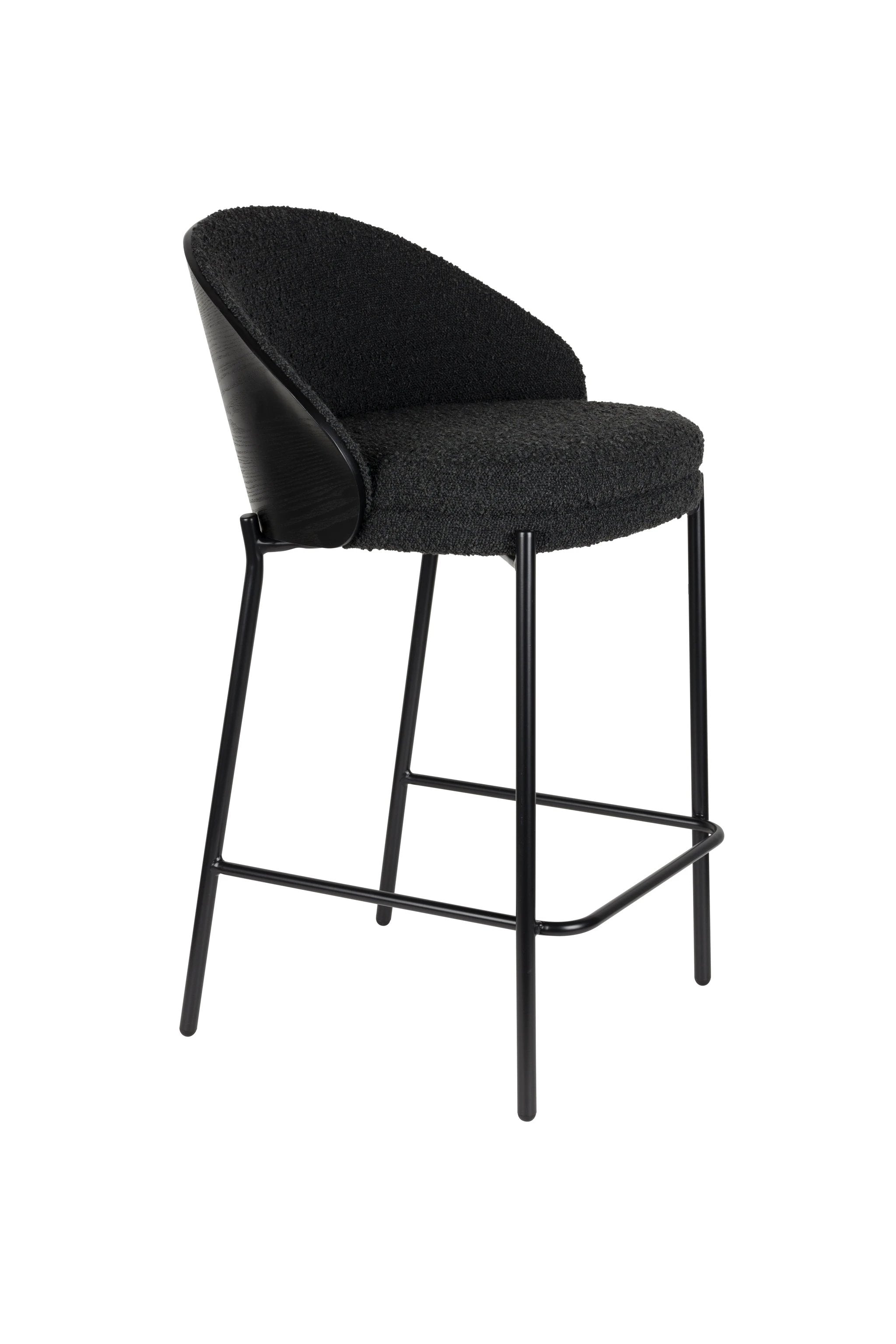Counterstoel Rodin Bouclé Black by Dutchbone