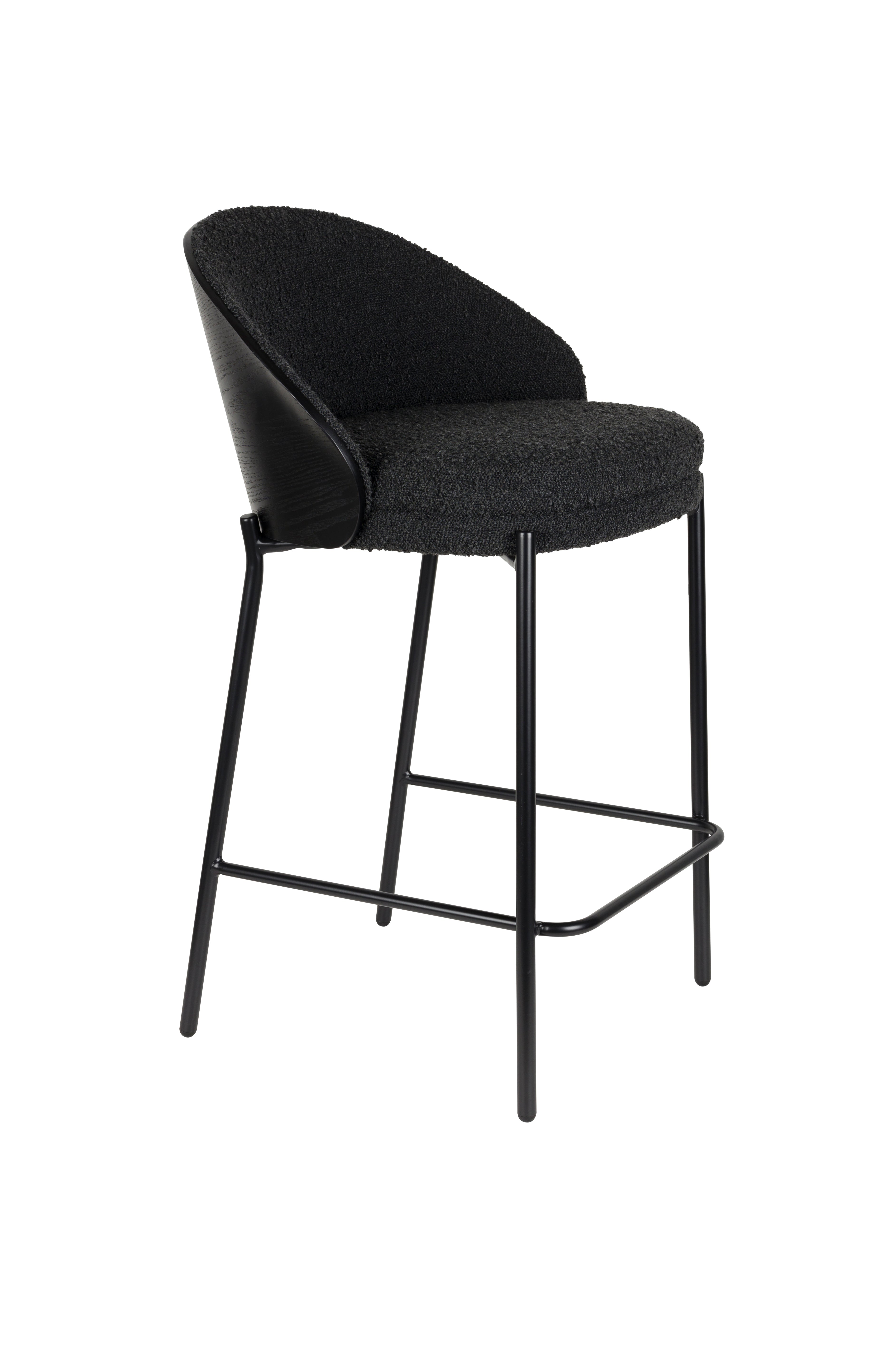 Counter Chair Rodin BouclÃ© Black