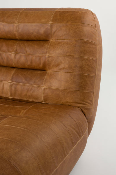 Fauteuil Wyatt Wax Leather Cognac by Dutchbone
