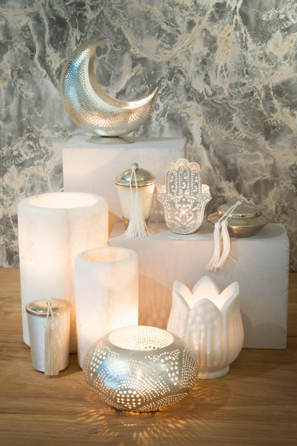 Waxinehouder Moon Zilver - depauwwonen
