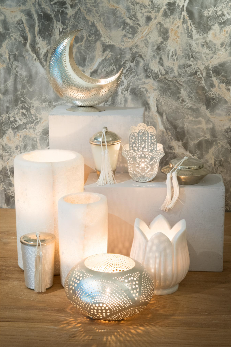 Waxinehouder Moon Zilver - depauwwonen